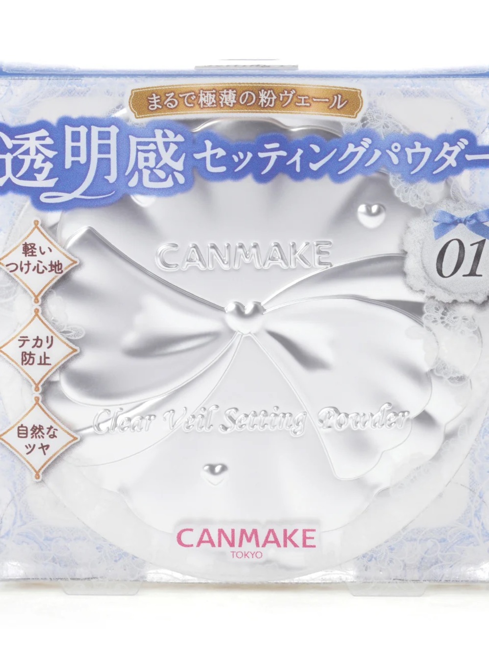 CANMAKE Clear Veil Setting Powder 01 - Translucent Finish 4g Made in Japan